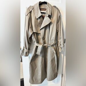 London Fog Double Breasted Trench Coat Size 42 short